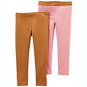 carter&#39;s&reg; Size 2T 2-Pack Leggings in Pink/Yellow