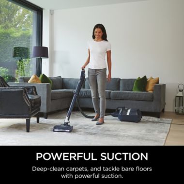 Shark&reg; CZ351 Canister Pet Bagless Corded Vacuum in Navy/Silver. View a larger version of this product image.