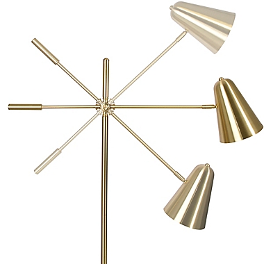 OttLite&reg; Mid-Century Modern Archer Floor Lamp in Silver. View a larger version of this product image.