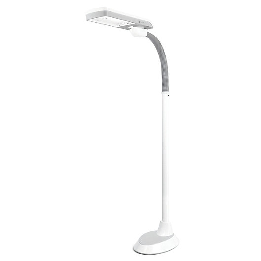 Alternate image 1 for OttLite® Pivoting Shade Floor Lamp in White