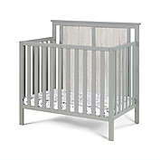 Suite Bebe Connelly 3-in-1 Convertible Mini Crib with Mattress in Grey