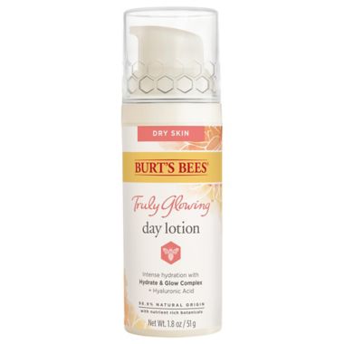 Burt's Bees&reg; 1.8 oz. Truly Glowing&trade; Day Lotion for Dry Skin. View a larger version of this product image.