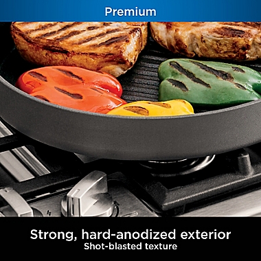 Ninja&trade; Foodi&trade; NeverStick&trade; Premium Hard-Anodized 12-Inch Round Grill Pan. View a larger version of this product image.