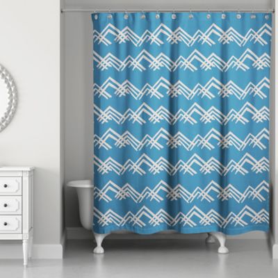 Designs Direct Mountain Pattern Shower, Quatrefoil Shower Curtain Green