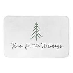 Designs Direct 21" x 34" Home For Holidays Christmas Bath Mat in White