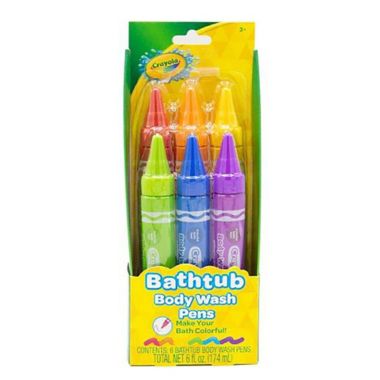 Crayola&reg; 6-Pack Body Wash Bathtub Pens. View a larger version of this product image.