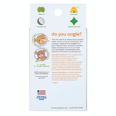 oogiebear&reg; Mini Nosebalm and Chestrub Kit. View a larger version of this product image.