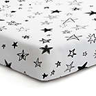 Alternate image 0 for Norani&reg; Stars Organic Cotton Fitted Crib Sheet in Black/White