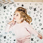 Alternate image 1 for Norani&reg; Stars Organic Cotton Fitted Crib Sheet in Black/White