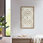 Alternate image 1 for Madison Park&reg; Exton 20-Inch x 32-Inch Geo Carved Wood Panel Wall Decor in Natural/White