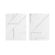 Madison Park&reg; Geo Angles 22-Inch x 28-Inch Carved Wall Panel in White (Set of 2)
