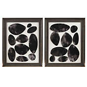 Madison Park&reg; Skipping Stones 19.12-Inch x 23.12-Inch Shadowbox Wall Art Set in Black (Set of 2)
