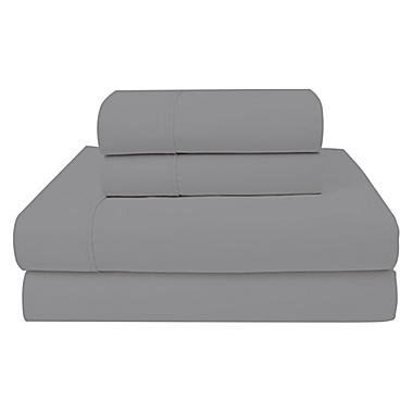 Studio 3B&trade; Solid 825-Thread-Count King Sheet Set in Alloy. View a larger version of this product image.