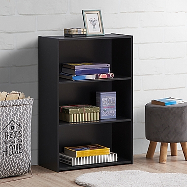 Simply Essential&trade; Basic 3-Shelf Bookcase in Black. View a larger version of this product image.