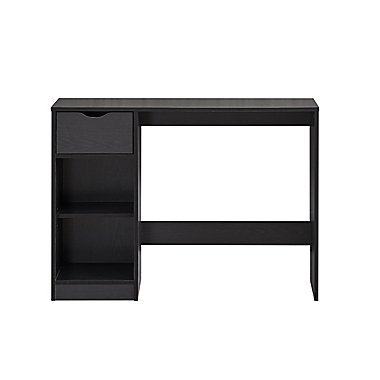 Simply Essential&trade; 1-Drawer Writing Desk with Storage Shelves in Black. View a larger version of this product image.
