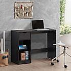 Alternate image 1 for Simply Essential&trade; 1-Drawer Writing Desk with Storage Shelves in Black