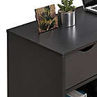 Alternate image 3 for Simply Essential&trade; 1-Drawer Writing Desk with Storage Shelves in Black