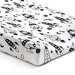 Norani® Space Organic Cotton Changing Pad Cover in Black/White