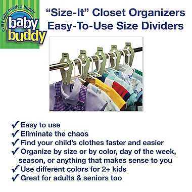 Baby Buddy&reg; Size-It Closet Organizers in White (Set of 5). View a larger version of this product image.