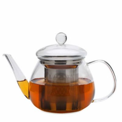 adagio teas 17-Ounce Petit Glass Teapot with Stainless Steel Infuser
