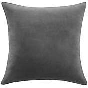 Studio 3B&trade; Velvet 20-Inch Square Throw Pillow in Grey