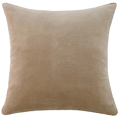 Studio 3B&trade; Velvet 20-Inch Square Throw Pillow in Sand. View a larger version of this product image.