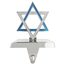 Hanukkah Stocking Hanger in Blue/Silver