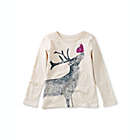 Alternate image 0 for Tea Collection Size 3T Winter Deer Graphic Tee in Oatmeal Heather