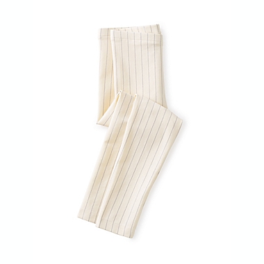 Tea Collection Size 4T Metallic Stripe Leggings in Cream. View a larger version of this product image.