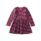Alternate image 0 for Tea Collection Size 4T Jumping Fox Wrap Neck Dress in Wine