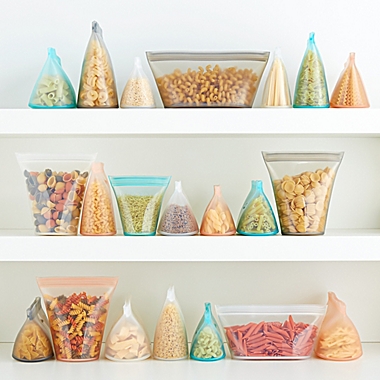 Zip Top&trade; 8-Piece Reusable Food Storage Set in Frost. View a larger version of this product image.