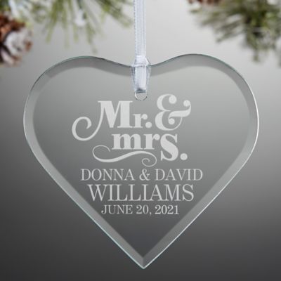 The Happy Couple Personalized Heart Ornament