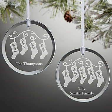 Stocking Family Christmas Ornament. View a larger version of this product image.