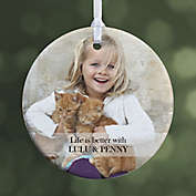 Pet Photo Memories 1-Sided Glossy Christmas Ornament