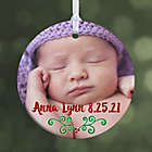 Alternate image 0 for Baby&#39;s 1st Christmas Calendar 1-Sided Glossy Christmas Ornament