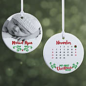 Baby&#39;s 1st Christmas Calendar 2-Sided Glossy Christmas Ornament