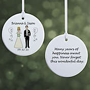 Wedding Party Characters Christmas Ornament Collection