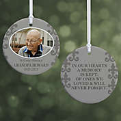 In Loving Memory Photo Memorial 2-Sided Glossy Christmas Ornament