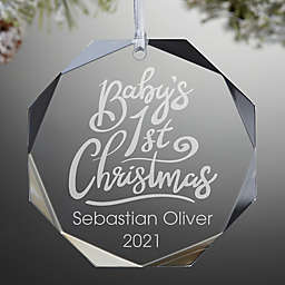 "Baby's 1st Christmas" Premium Engraved Christmas Ornament