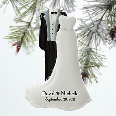 Bride & Groom Christmas Ornament. View a larger version of this product image.