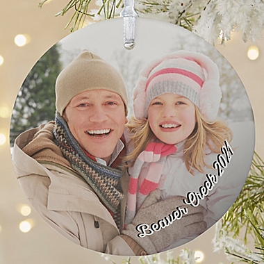 Precious Memories Round Matte Photo Christmas Ornament. View a larger version of this product image.