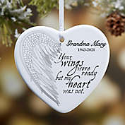 Your Wings 1-Sided Memorial Heart Ornament