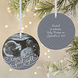 2-Sided Matte Our Personalized Sonogram Photo Ornament- Large