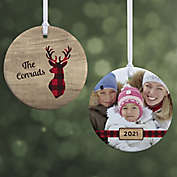 2-Sided Glossy Cozy Cabin Personalized Ornament- Small