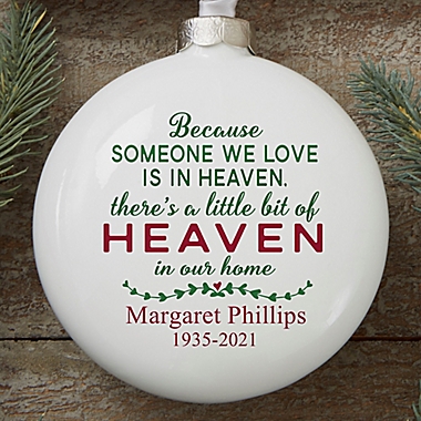 Heaven In Our Home Personalized Memorial Ornament. View a larger version of this product image.