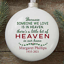 Heaven In Our Home Personalized Memorial Ornament