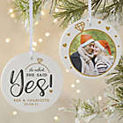 Alternate image 0 for He Asked, She Said Yes Personalized Ornament