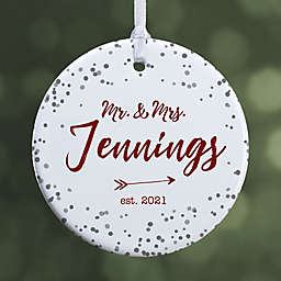 1-Sided Glossy Sparkling Love Personalized Ornament- Small