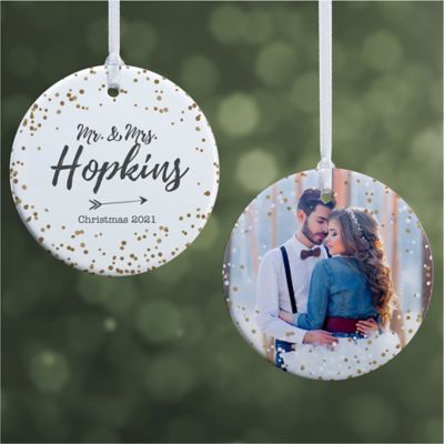 2-Sided Glossy Sparkling Love Personalized Ornament- Small