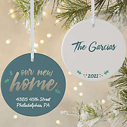 2-Sided Matte Our New Home Personalized Ornament- Large